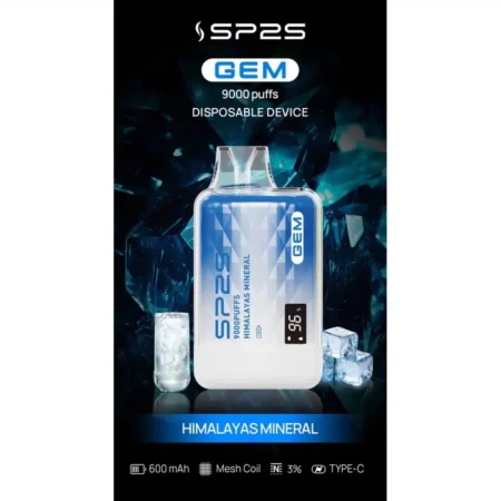 SP2S GEM9000口拋棄式電子煙｜高清顯示屏｜持久煙感｜精緻設計
